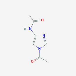 molecular formula C7H9N3O2 B13817700 N-(1-acetylimidazol-4-yl)acetamide 
