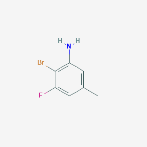 molecular formula C7H7BrFN B1381774 2-Bromo-3-fluoro-5-methylaniline CAS No. 1805421-04-8