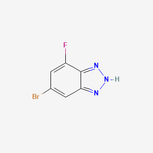 molecular formula C6H3BrFN3 B1381775 5-bromo-7-fluoro-1H-benzo[d][1,2,3]triazole CAS No. 1588508-93-3