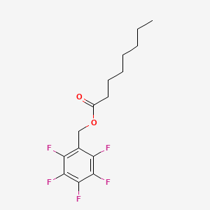 molecular formula C15H17F5O2 B13817775 Octanoic acid, pentafluorobenzyl ester 