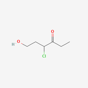 molecular formula C6H11ClO2 B13817786 4-Chloro-6-hydroxyhexan-3-one 
