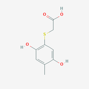 molecular formula C9H10O4S B13817798 Acetic acid, [(2,5-dihydroxy-4-methylphenyl)thio]-(9CI) 