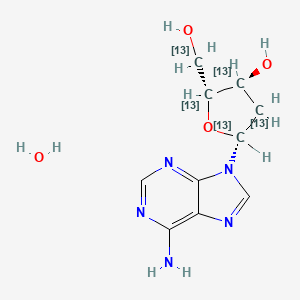 molecular formula C10H15N5O4 B13817816 [1',2',3',4',5'-13C5]2'-Deoxyadenosine monohydrate 