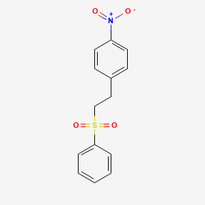 molecular formula C14H13NO4S B13817849 Benzene,1-nitro-4-[2-(phenylsulfonyl)ethyl]- 