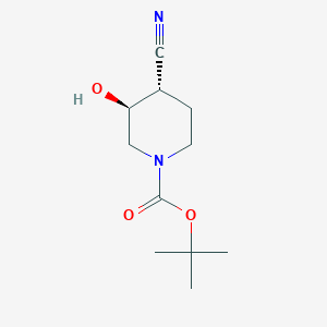 tert-butyl (3S,4S)-4-cyano-3-hydroxypiperidine-1-carboxylate