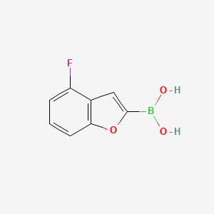 molecular formula C8H6BFO3 B1381789 (4-Fluorobenzofuran-2-yl)boronic acid CAS No. 1423791-86-9