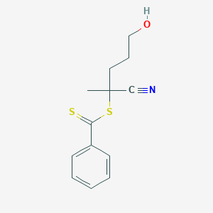 molecular formula C13H15NOS2 B13817899 4-Cyano-1-hydroxypent-4-yl dithiobenzoate 