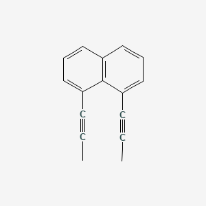 molecular formula C16H12 B13817964 Naphthalene, 1,8-di-1-propynyl- CAS No. 22360-77-6