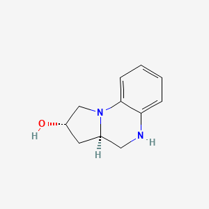 molecular formula C11H14N2O B13817991 Pyrrolo[1,2-a]quinoxalin-2-ol, 1,2,3,3a,4,5-hexahydro-, (2S,3aR)-(9CI) 