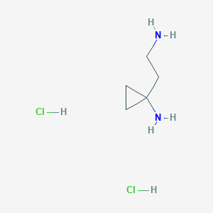 molecular formula C5H14Cl2N2 B1381801 1-(2-Aminoethyl)cyclopropanamine dihydrochloride CAS No. 1803581-14-7
