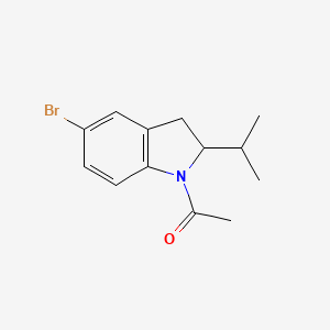 molecular formula C13H16BrNO B1381805 1-(5-Bromo-2-isopropylindolin-1-yl)ethanone CAS No. 1951441-44-3
