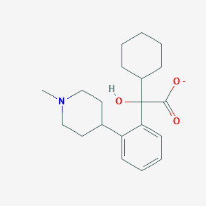 molecular formula C20H28NO3- B13818050 N-Methylpiperidine-4-yl-2-cyclohexyl-2-hydroxy-2-phenylacetate 