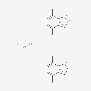 molecular formula C22H22Cl2Zr B13818088 Bis(4,7-dimethylindenyl)zirconiumdichloride 