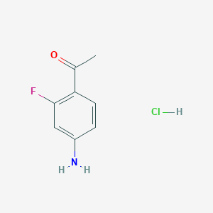 molecular formula C8H9ClFNO B1381809 1-(4-Amino-2-fluorophenyl)ethanone hydrochloride CAS No. 944827-93-4