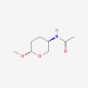 molecular formula C8H15NO3 B13818104 N-[(3R,6S)-6-methoxyoxan-3-yl]acetamide 