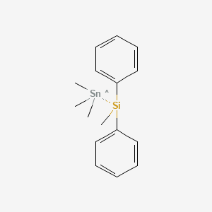molecular formula C16H22SiSn B13818137 Methyldiphenyl(trimethylstannyl)silane 