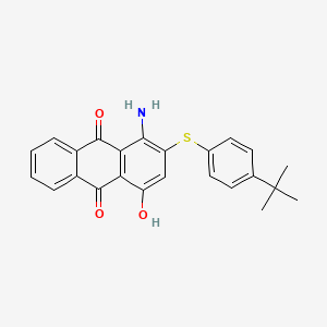 molecular formula C24H21NO3S B13818152 ANTHRAQUINONE, 1-AMINO-2-(tert-BUTYLPHENYL)THIO-4-HYDROXY- CAS No. 31571-94-5