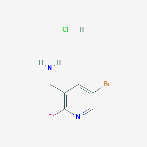 molecular formula C6H7BrClFN2 B1381818 (5-Bromo-2-fluoropyridin-3-yl)methanamine hydrochloride CAS No. 1432754-51-2