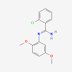 molecular formula C15H15ClN2O2 B13818187 Benzamidine, o-chloro-N-(2,5-dimethoxyphenyl)- CAS No. 23564-78-5