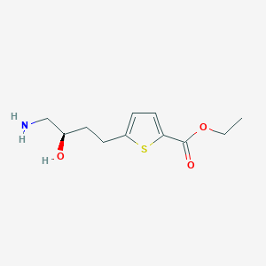 molecular formula C11H17NO3S B13818192 Ethyl 5-[(3R)-4-amino-3-hydroxybutyl]thiophene-2-carboxylate CAS No. 208337-84-2
