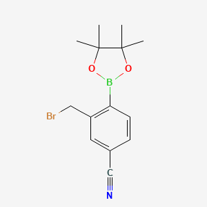 3-(Bromomethyl)-4-(4,4,5,5-tetramethyl-1,3,2-dioxaborolan-2-yl)benzonitrile