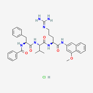 molecular formula C38H46ClN7O5 B13818289 Bz-phe-val-arg-4m-beta-na hcl 
