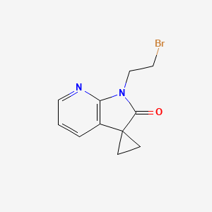molecular formula C11H11BrN2O B1381834 1'-(2-Bromoethyl)-1',2'-dihydrospiro[cyclopropane-1,3'-pyrrolo[2,3-b]pyridine]-2'-one CAS No. 1818847-40-3