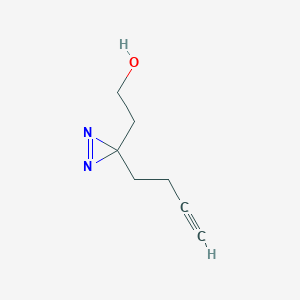 B1381835 2-(3-but-3-ynyl-3H-diazirin-3-yl)-ethanol CAS No. 1450754-41-2