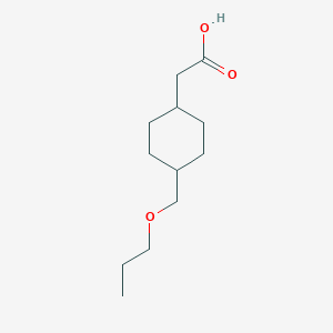 molecular formula C12H22O3 B1381840 2-[4-(丙氧甲基)环己基]乙酸 CAS No. 1803587-97-4
