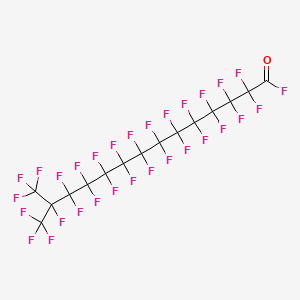molecular formula C15F30O B13818407 Tetradecanoyl fluoride, 2,2,3,3,4,4,5,5,6,6,7,7,8,8,9,9,10,10,11,11,12,12,13,14,14,14-hexacosafluoro-13-(trifluoromethyl)- CAS No. 68025-62-7