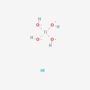molecular formula H4HfO4Ti-4 B13818415 Hafnium titanium oxide 