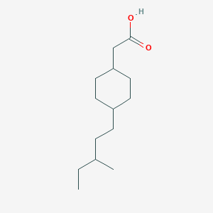molecular formula C14H26O2 B1381842 2-[4-(3-甲基戊基)环己基]乙酸 CAS No. 1803587-40-7