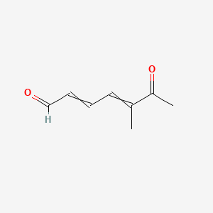 molecular formula C8H10O2 B13818449 5-Methyl-6-oxohepta-2,4-dienal 