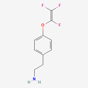 molecular formula C10H10F3NO B13818478 Benzeneethanamine,4-[(1,2,2-trifluoroethenyl)oxy]- 