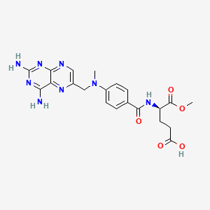 molecular formula C21H24N8O5 B13818487 (4R)-4-[[4-[(2,4-diaminopteridin-6-yl)methyl-methylamino]benzoyl]amino]-5-methoxy-5-oxopentanoic acid 