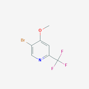 molecular formula C7H5BrF3NO B1381850 5-溴-4-甲氧基-2-(三氟甲基)吡啶 CAS No. 1256790-33-6