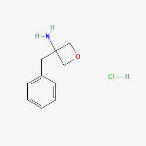 molecular formula C10H14ClNO B1381851 3-Benzyloxetan-3-amine hydrochloride CAS No. 1638763-54-8