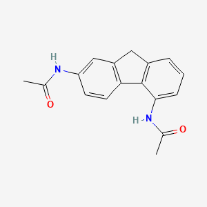 molecular formula C17H16N2O2 B13818537 Acetamide, N,N'-fluoren-2,5-ylenebis- CAS No. 22750-65-8