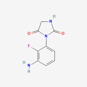 3-(3-Amino-2-fluorophenyl)imidazolidine-2,4-dione
