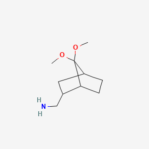 molecular formula C10H19NO2 B13818601 Bicyclo[2.2.1]heptane-2-methanamine, 7,7-dimethoxy- 