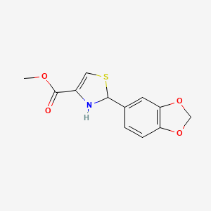 Methyl 2-(benzo[d][1,3]dioxol-5-yl)-2,3-dihydrothiazole-4-carboxylate