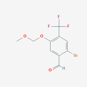 molecular formula C10H8BrF3O3 B1381871 2-Bromo-5-(methoxymethoxy)-4-(trifluoromethyl)benzaldehyde CAS No. 1881295-77-7