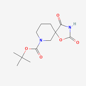 molecular formula C12H18N2O5 B1381873 tert-Butyl 2,4-dioxo-1-oxa-3,7-diazaspiro[4.5]decane-7-carboxylate CAS No. 1946021-28-8