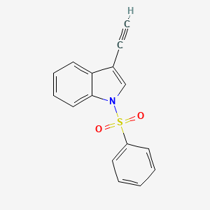 molecular formula C16H11NO2S B13818771 1-Benzenesulfonyl-3-ethynyl-1H-indole CAS No. 389122-86-5