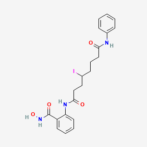 molecular formula C21H24IN3O4 B13818816 N1-(2-(Hydroxycarbamoyl)phenyl)-4-iodo-N8-phenyloctanediamide 