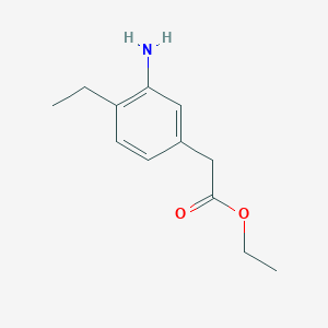 molecular formula C12H17NO2 B13818832 Ethyl (3-amino-4-ethylphenyl)acetate 