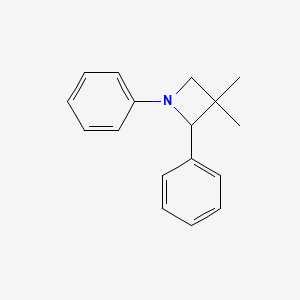 molecular formula C17H19N B13818833 3,3-Dimethyl-1,2-diphenylazetidine CAS No. 22606-96-8