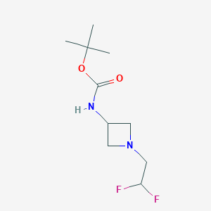 molecular formula C10H18F2N2O2 B1381887 tert-Butyl N-[1-(2,2-difluoroethyl)azetidin-3-yl]carbamate CAS No. 1818847-71-0