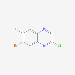 molecular formula C8H3BrClFN2 B1381888 7-Bromo-2-chloro-6-fluoroquinoxaline CAS No. 1881295-54-0