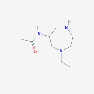 molecular formula C9H19N3O B13818937 Acetamide,N-(1-ethylhexahydro-1H-1,4-diazepin-6-YL)- 